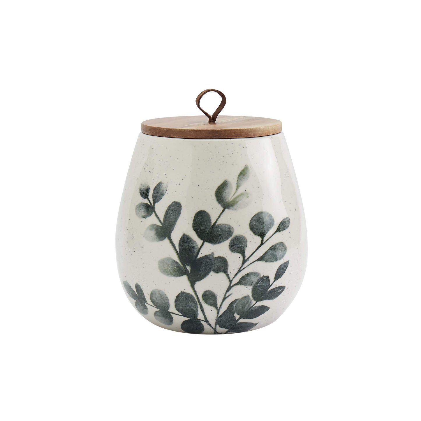 TTU Tabletops Gallery Ceramic Canister Collection- Stoneware Designed Kitchen Storage Acacia Wood