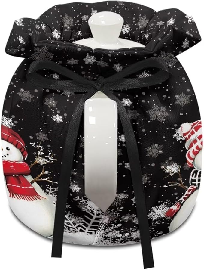 Snowman Family Cozy for Teapot Insulated for Home Decorative Christmas Tea Pot Cozy for Keeping Warm Teapot Cover Breakfast Warmer Kettle Cover for Housewife,Friend,Mom