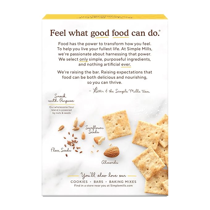 Simple Mills Almond Flour Crackers, Fine Ground Sea Salt, 4.25 Oz
