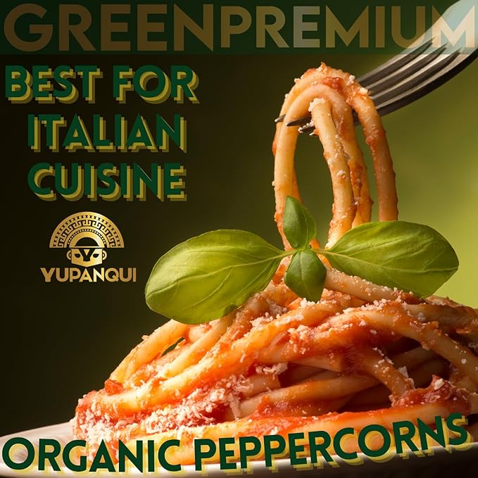 Green Peppercorn Grinder with Green Peppercorns Whole YUPANQUI - Refillable Gourmet Pepper Grinder with Peppercorns Organic Peppercorn - Pepper corns for grinder