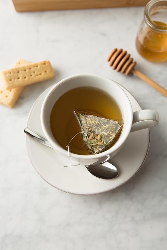 Two Leaves and a Bud Organic Chamomile Tea Bags, Naturally Caffeine Free, Whole Leaf Herbal Chamomile Tea in Compostable Sachets, 15 Count (Pack of 6)