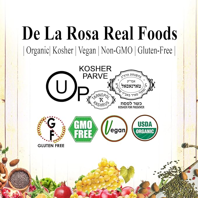De La Rosa Organic White Balsamic Vinegar, Vegan, Kosher, Non-GMO & Gluten Free, Great for Salad
