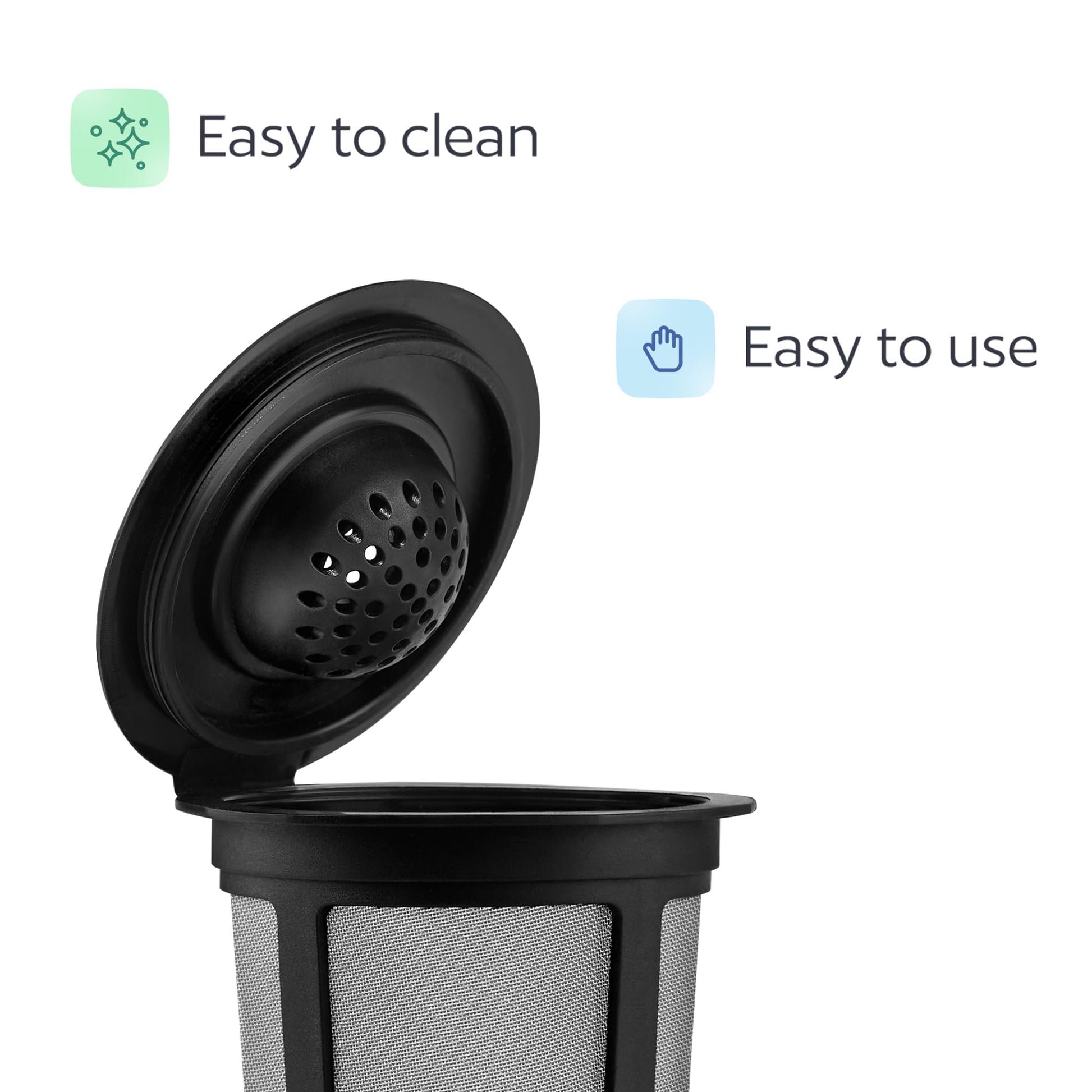 4 Black Reusable K Cups for Keurig Coffee Makers - Compatible with K-Express, K-Elite, K-Select