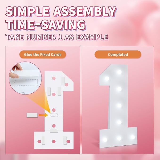 imprsv Marquee Numbers Large 25th-Birthday Decorations: Graduation 2025 New Years Decoration 3ft Light up Number Balloon for Party Birthday Decoration Foam Board Wall Number 25