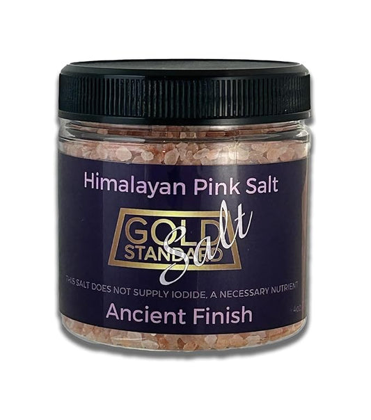 KOSHER CERTIFIED Himalayan Pink Salt, Medium Grain - Ancient Finish - 4oz - Use as is or in a grinder.