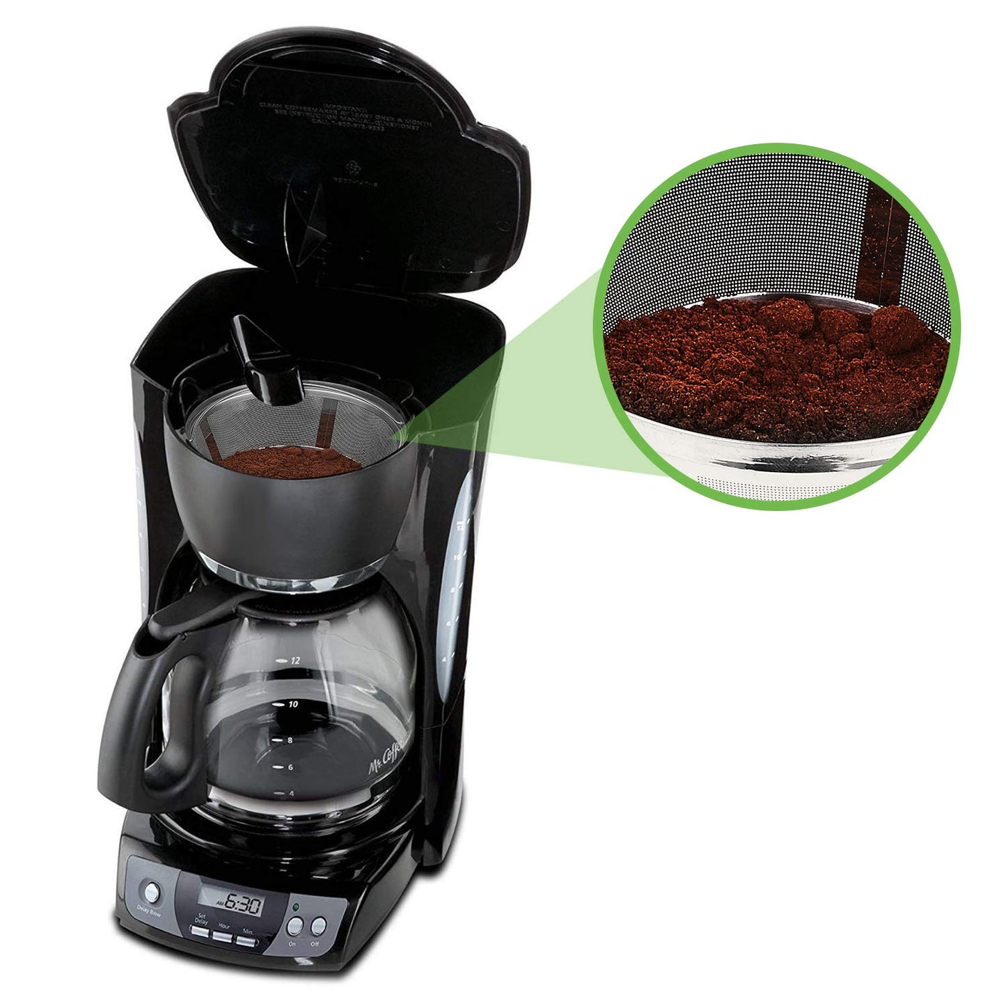 Reusable Coffee Filters 8-12 Cup Permanent Coffee Filters Basket Washable Compatible with Mr.