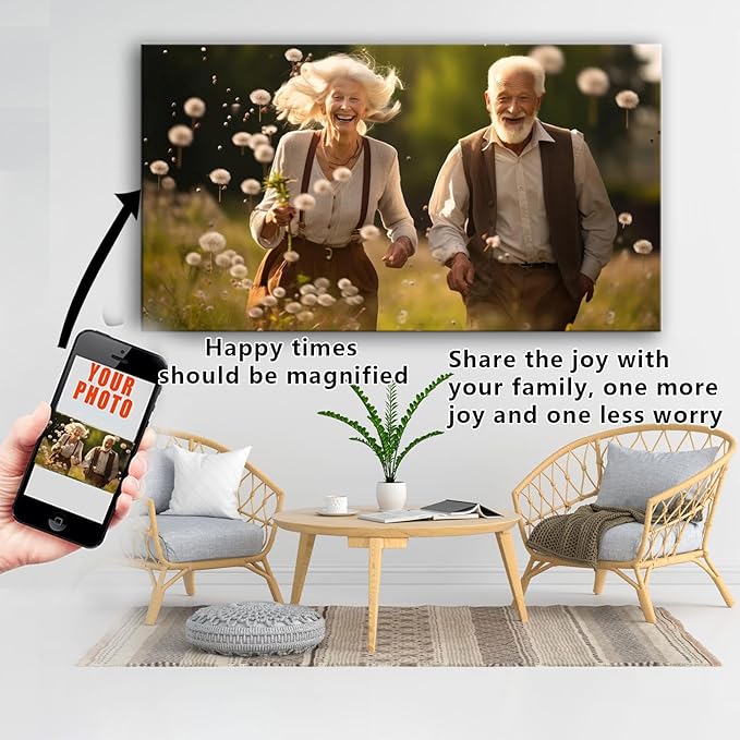 Personalized Custom Canvas Prints, Photo on Canvas Transform Your Photos into Stunning Framed Wall Art-Digitally Printed Photo to Canvas - Ideal for Home Decor, Gifts (48L?쐘24W" 120x60cm)