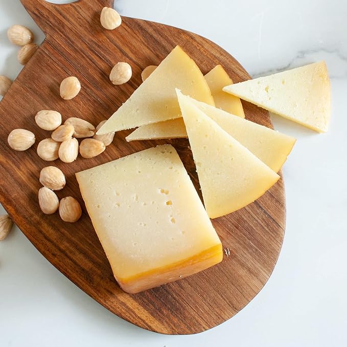 Spanish Cheese Assortment - Black Edition ??Truffle Cheese, Black Garlic Cheese, Mahon, Idiazabal + Free 2 oz Iberico Ham by Fermin ??2 Lbs Total ??Carmen & Lola Eat Espa챰a!