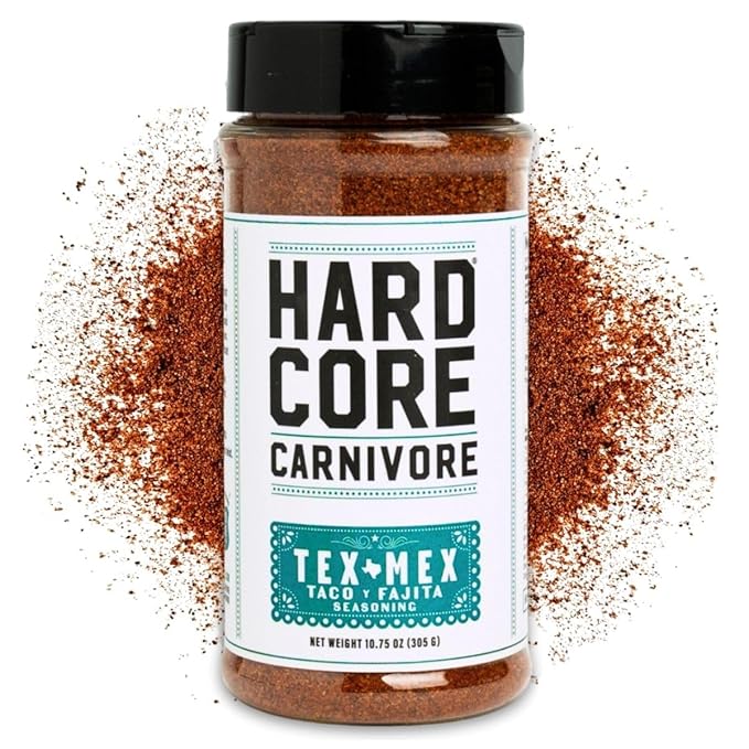 Hardcore Carnivore Tex Mex:Taco, Fajita Grilling Seasoning (10.75 oz Shaker) Texas-Made Spice Blend for Chicken, Beef and More