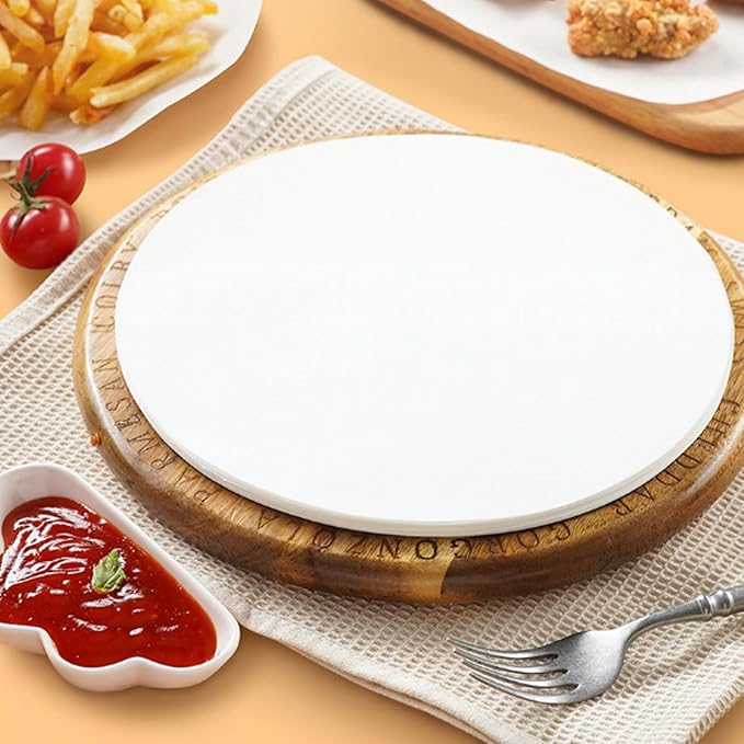 Krijues 200 Pcs Parchment Paper Rounds, Non Stick 7.9 Inch and 9.1 Inch Round Parchment Paper for Baking,Heat Resistant Burger Parchment Paper Sheets for Cake Pans, Tortilla Press, Quesadilla Maker