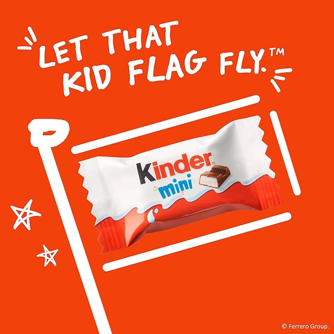 Kinder Chocolate Mini, 29.2 oz Bulk Pack, Up to 138 Minis, Milk Chocolate Bar with Creamy Milky Filling, Individually Wrapped Candy