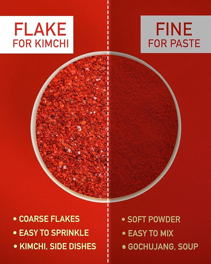 Taekyung Chili Powder For Kimchi (Flake, 7oz) - Korean Gochugaru. Red Pepper Spice Seasoning for Asian Food. MSG Free.