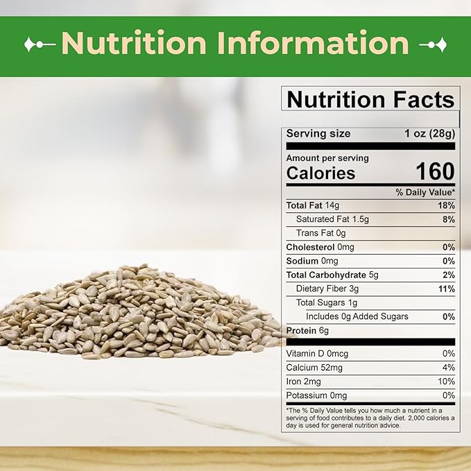 Sincerely Nuts Organic Sunflower Seed Kernels Raw (No Shell) (5lb bag) | Nutritious Antioxidant Rich Superfood Snack | Source of Protein, Fiber, Essential Vitamins & Minerals | Vegan and Gluten Free