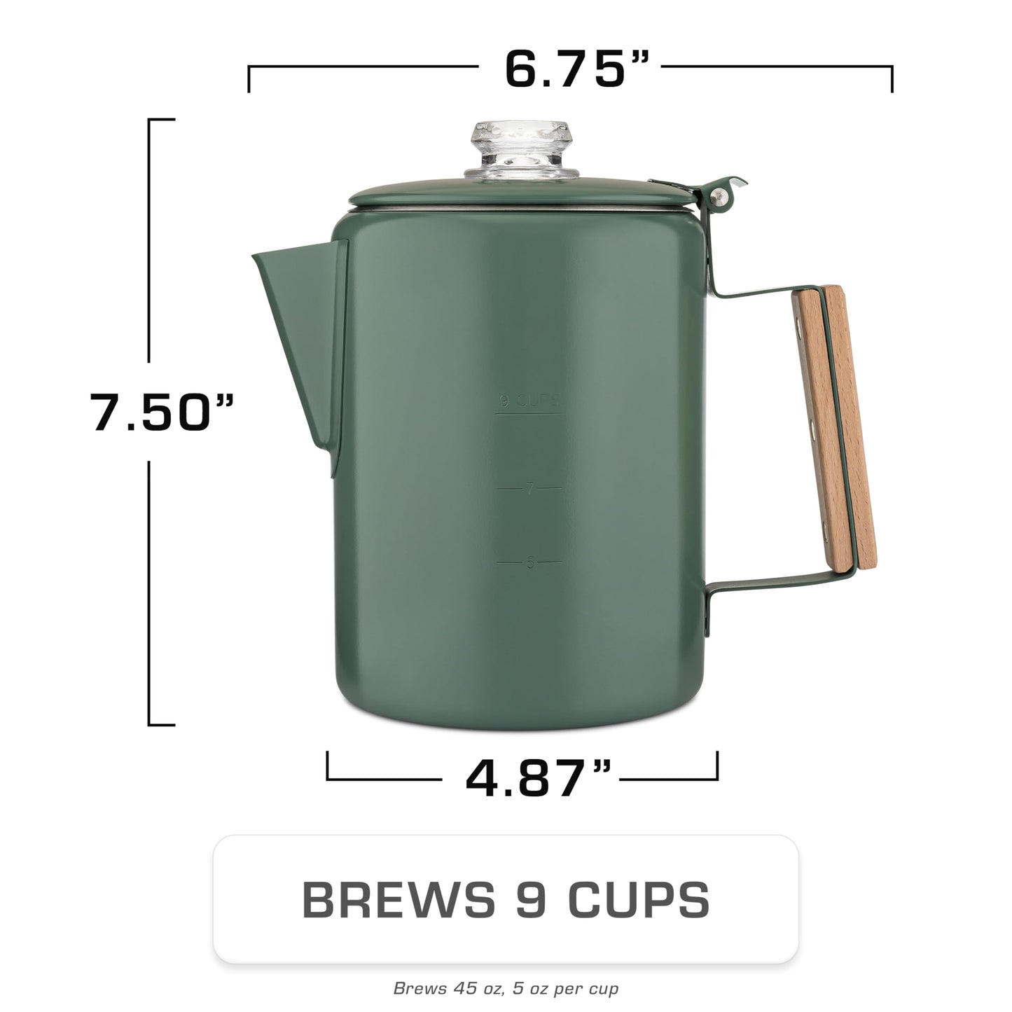 COLETTI Bozeman Color Series Percolator Coffee Pot — Camping Coffee Makers — Camping’s Favorite