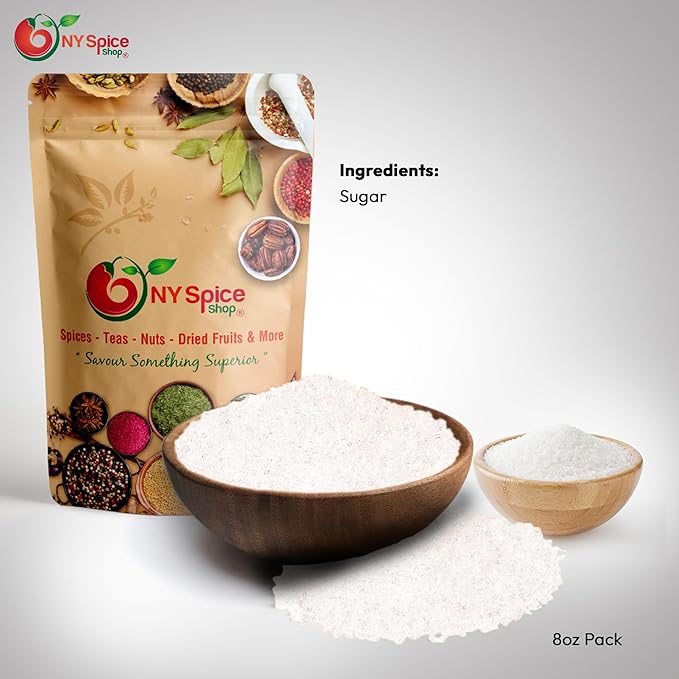 NY Spice Shop White Sanding Sugar - 3 Pound Sweet Colorful Edible Sprinkles For Candy Dish - Chocolate Sprinkles For Cake Decorating Cookies Basket & Dishes