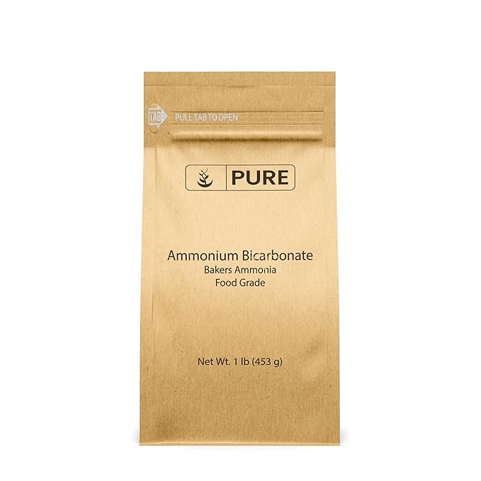 Pure Original Ingredients Ammonium Bicarbonate (1lb) Baker's Ammonia, Traditional Leavening Agent, Food Grade
