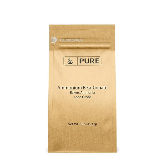 Pure Original Ingredients Ammonium Bicarbonate (1lb) Baker's Ammonia, Traditional Leavening Agent, Food Grade