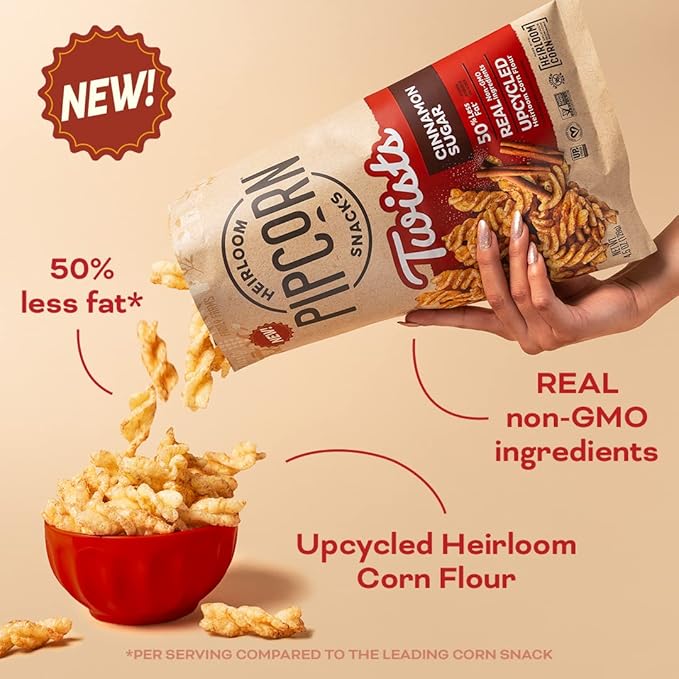 Heirloom Puffed Snacks Variety Pack by Pipcorn - 1oz 24pk - with Cheddar Cheese Balls, Honey BBQ Twists and Cinnamon Sugar Twists, Healthy Snacks, Gluten Free Snacks, Snack Variety Packs, Heirloom Corn