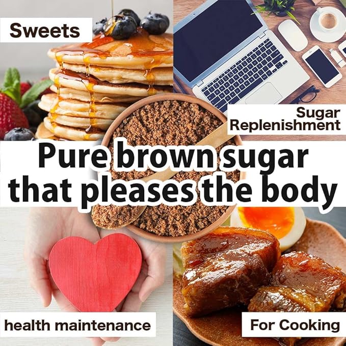 Brown Sugar Powder, Made in Japan,Only Sugarcane, Clean Eating, Rich in minerals,Vitamin B,Rich in iron,Low GI sweetener,Gluten Free,Okinawa,Natural,Japanese food,Pack of 1,10oz(300g)