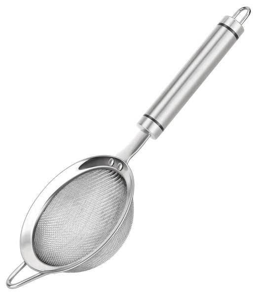 SUNWUKIN 304 Stainless Steel Fine Mesh Strainers for Kitchen, Colander-Skimmer with Handle, Sieve