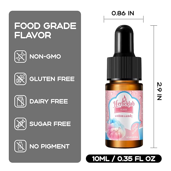 Food Flavoring Oil - Candy Flavoring for Candy Making 18 x 0.35 Fl Oz Extracts and Flavorings for Baking Lip Gloss Flavoring Oil - with Glass Dropper