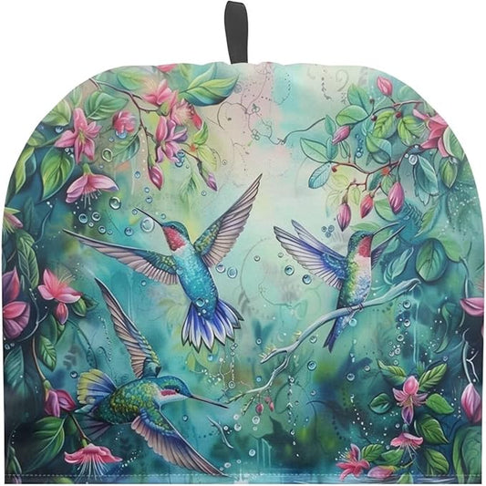 Hummingbird Tea Cozy for Teapot Insulated Floral Tea Pot Cover Kitchen Decoration Cattle Wildlife Thick Tea Pot Cozy for Keeping Warm