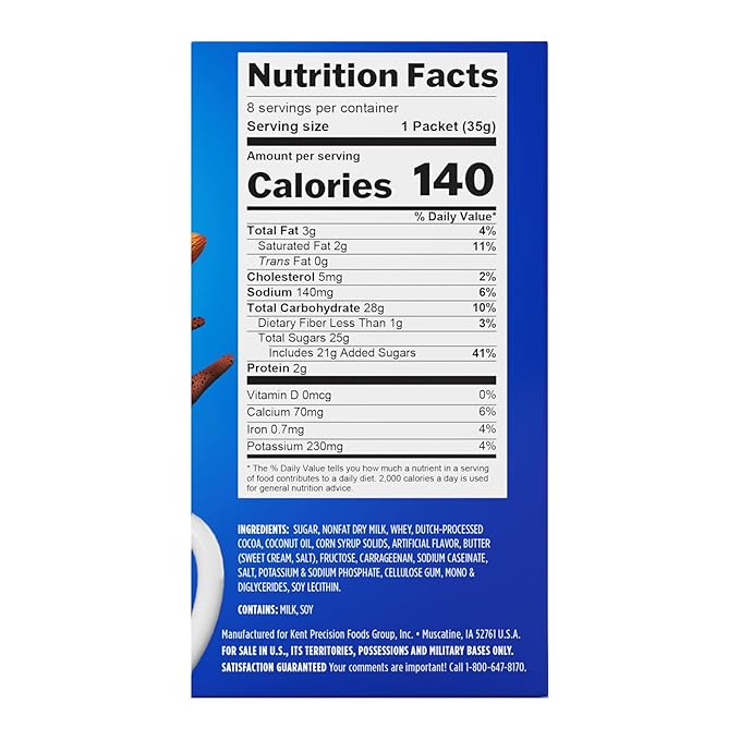 Candy Shop Cocoa Almond Joy Cocoa Mix, Hot Chocolate, Make Hot or Iced Cocoa, Made With Real Milk, Gluten Free, 1.25 oz packet (24 count)