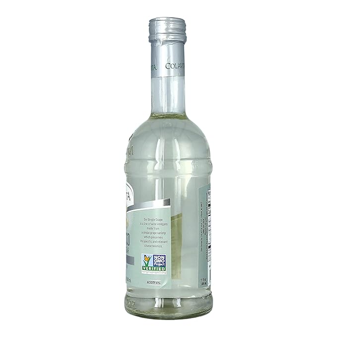 Colavita Wine Vinegar - Prosecco White Wine Vinegar, Non GMO, 17 Ounces