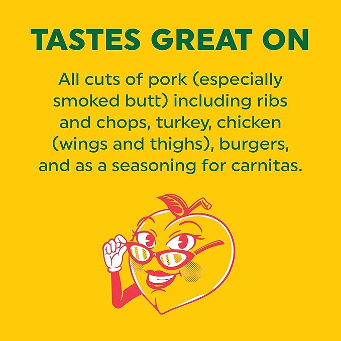 Fire & Smoke Society Hot for Peacher BBQ Rub | BBQ Seasoning for Smoking and Grilling Meat | Pulled Pork Ribs Chops, Poultry, Chicken, Beef, Dry Rubs and Spices | XL 12.5 oz