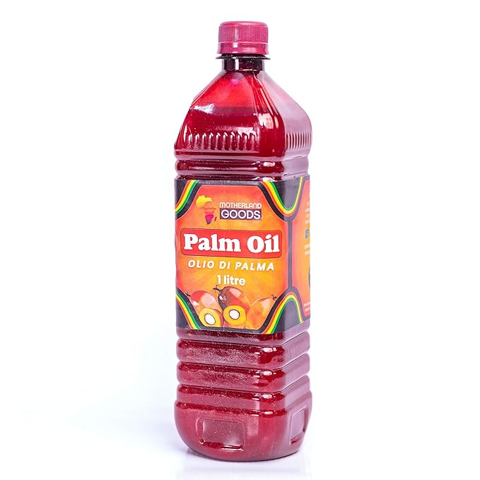 MOTHERLAND GOODS Red Palm Oil ??1 Liter of Regular Red Premium Vegetable Oil ??Ultimate Organic Oil for Cooking ??Sustainable Palm Oil Packed with Healthy Fatty Acids, Vitamins, and Rich Taste