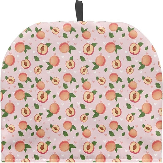 Pink Peach Print Large Tea Cozy for Teapot Extra Thick Tea Pot Cover Home Kitchen Decoration Insulated Teapot Cozy Dust Kitchen Accessories for Home Daily