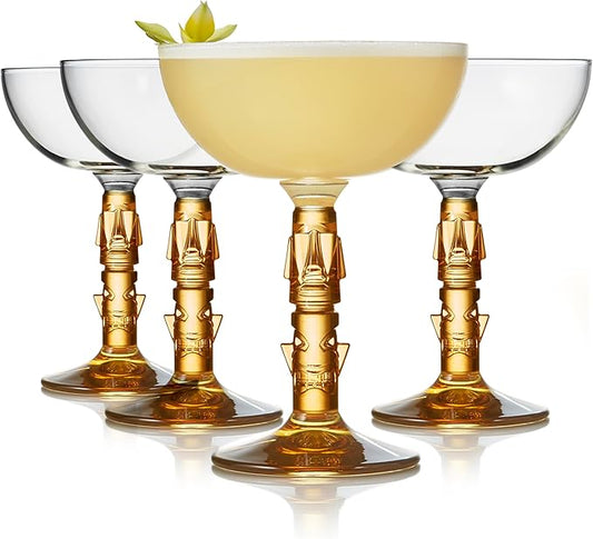 Libbey Tiki Coupe Cocktail Glasses, 8.5-ounce, Set of 4