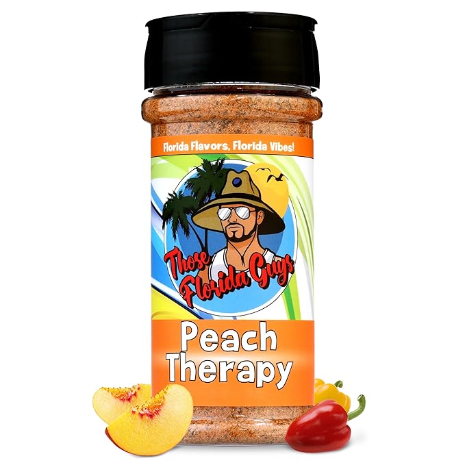 Peach Therapy Seasoning and Rub, 150g - Unique Blend of Sweet Peach, Floral Habanero & Savory Spice - Perfect Grilling & Smoke Seasoning for Pork, Chicken, Fish, Lamb, Fruit & More