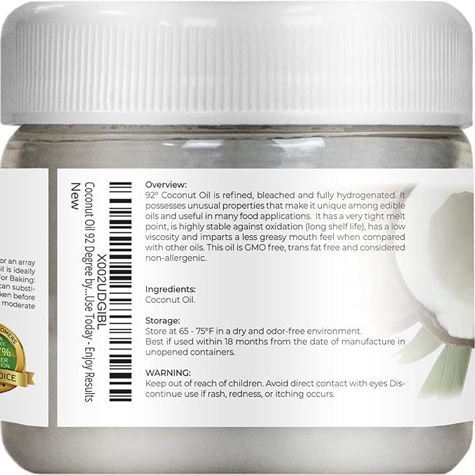 velona Coconut Oil 92 Degree 2 fl oz | 100% Pure and Natural Carrier Oil | in jar | Refined, Cold pressed | Skin, Face, Body, Hair Care | Use Today - Enjoy Results
