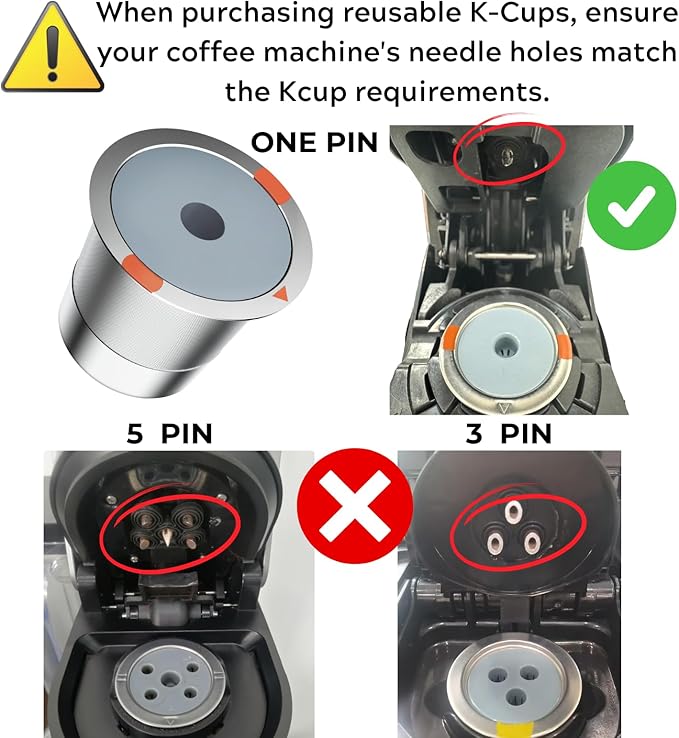 Reusable k Cup Coffee Filters,Universal stainless steel Refillable k Cups Filter Use for Keurig 2.0 and 1.0 Coffee Makers-brewers (3pack)