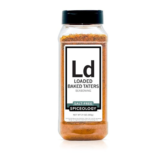 Spiceology – Loaded Baked Taters Salt-Free Seasoning – Savory Spice Blend with Onion, Garlic, Chives, Sour Cream Powder, and Smoked Paprika – Perfect for Potatoes, Vegetables, Soups, and More – 21 oz