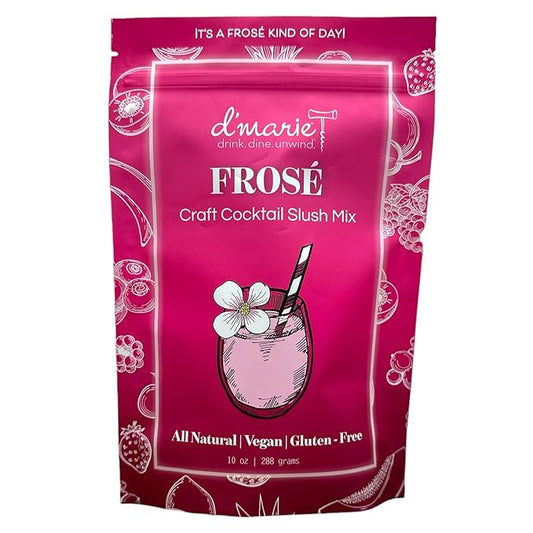 Frozen Cocktail Drink Mix - Makes 10 Wine Slushies - Drink Powder Pouches for Alcohol - All Natural Low Sugar Mixer, No Blender Needed - Fros챕