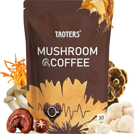 Mushroom Coffee | Enhanced Focus, Boosted Immunity, Improved Energy | 6 Adaptogenic Mushrooms: