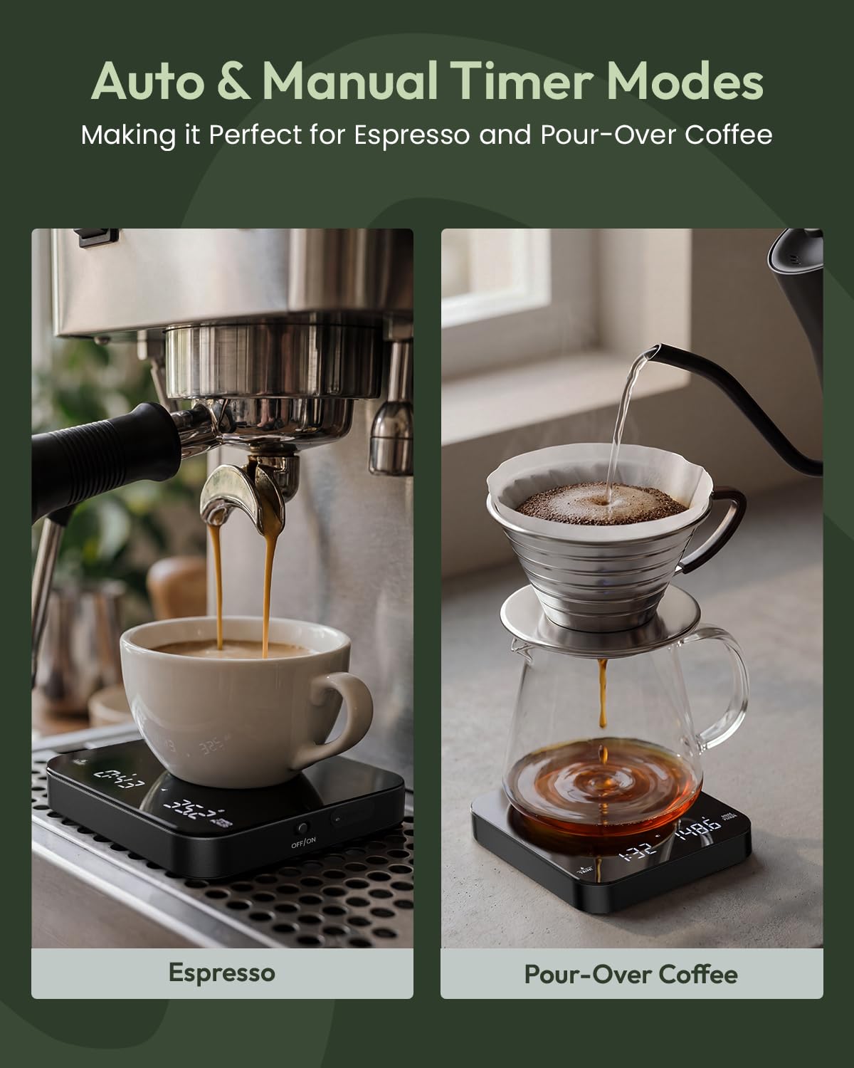 Maestri House S2 Espresso Coffee Scale with Timer 0.1g Precision Shot Scale