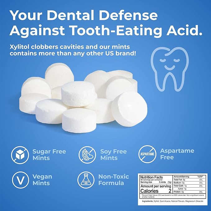 Epic 100% Xylitol Mints - Aspartame Free, Sugar Free - Cinnamon Flavored Mints, 55 Pieces (Pack of 5)