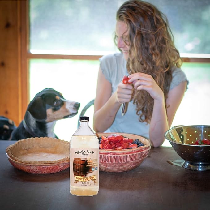 Mother Earth, Organic Apple Cider Vinegar, Red Wine Vinegar and White Wine Vinger with The Mother, OACV, ACV, Raw, Unpasteurized, Unfiltered (3/16oz Glass Bottle)