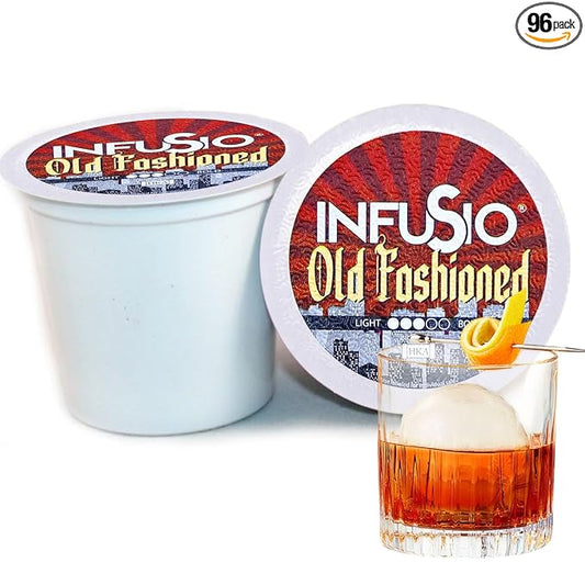 InfuSio Coffee Pods 96 Count Old Fashioned Flavored Medium Roast Single serve Coffee pods for Keurig K Cups Brewers - InfuSio Premium Roasted Keurig 2.0 Compatible