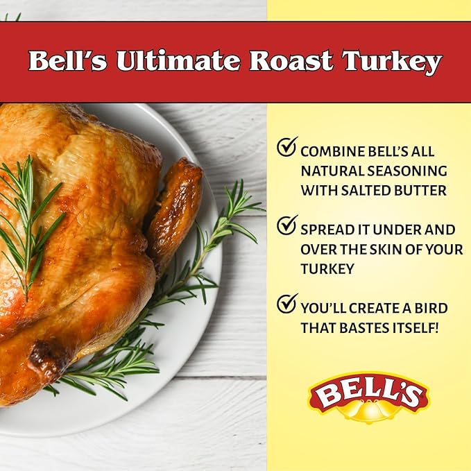 Bell's All Natural Seasoning ??1 oz Box ??Classic Salt-Free Poultry Blend ??Gluten-Free, Kosher, Non-GMO (Pack of 4)