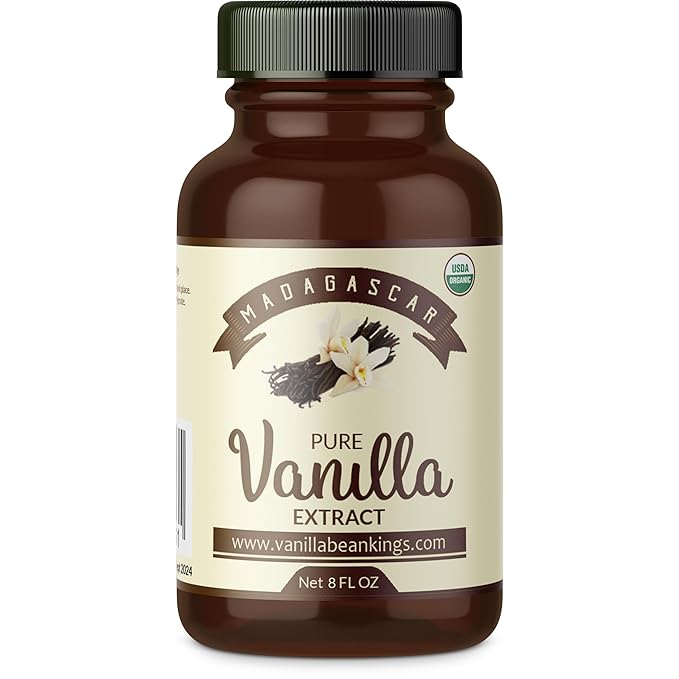 Organic Vanilla Extract - Made with Madagascar Vanilla Beans - 8 fl oz ??For Baking, Desserts, Home Cooking and Chefs