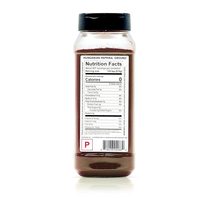 Spiceology ??Ground Paprika ??Mild, Sweet Red Pepper Spice for Rubs, Stews, Roasted Veggies & Global Cuisines ??Use in Blends, Sauces & Garnishes ??16 oz