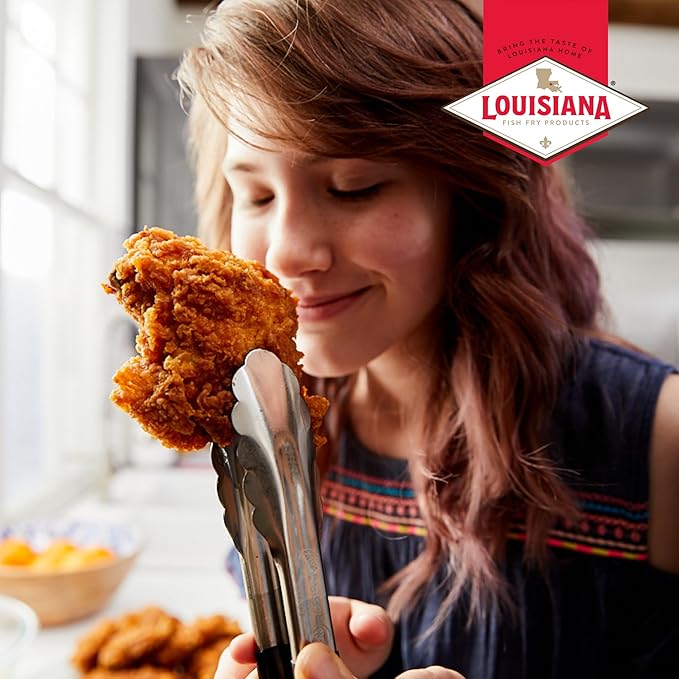 Louisiana Seasoned Chicken Fry Batter 1 Gallon - Crispy Southern Coating Mix for Fried Chicken - Delicious and Convenient Coating Filled with Cajun Flavor - Easy to Make Recipe - Just Add Water