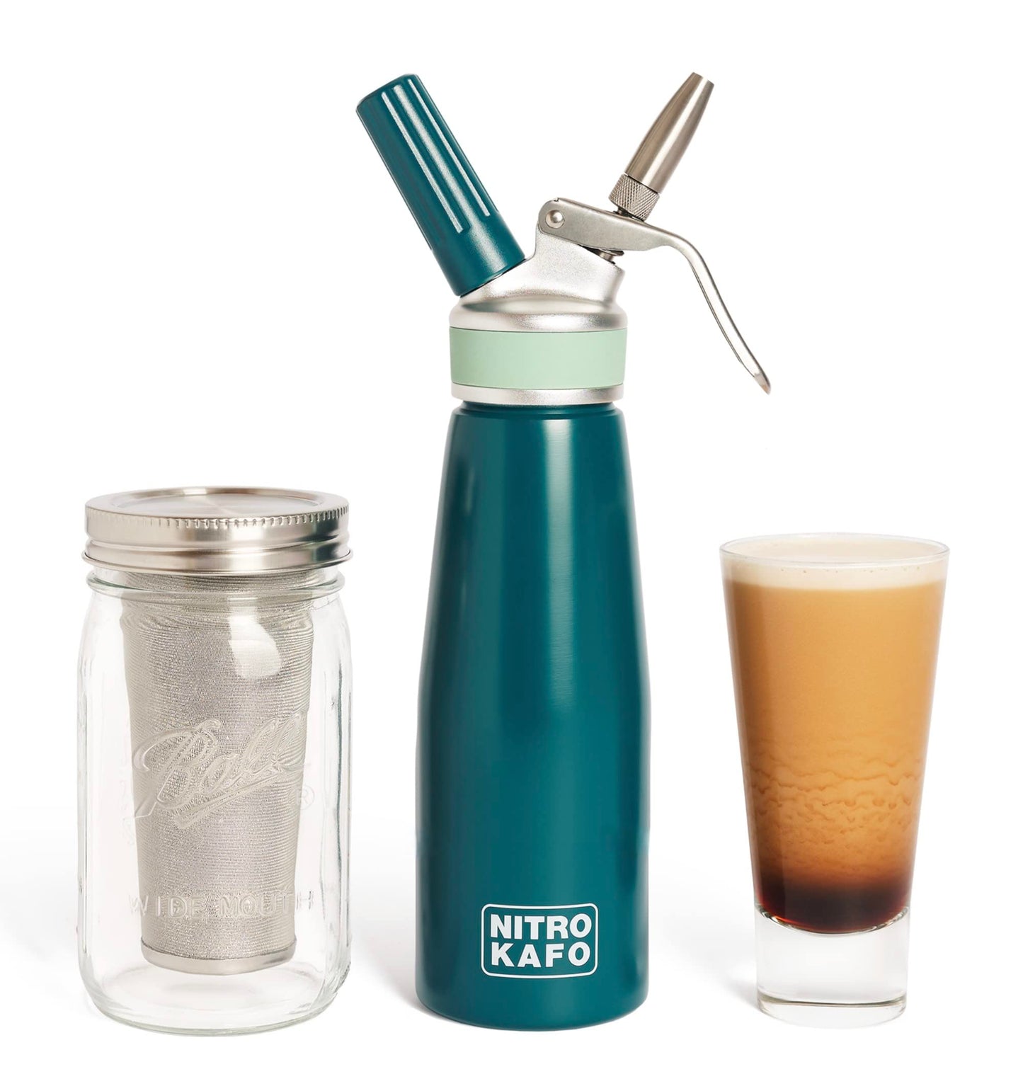 Nitro Cold Brew Maker, Nitro Diffuser Nozzle & Cold Brew Maker, 1-Quart/1L