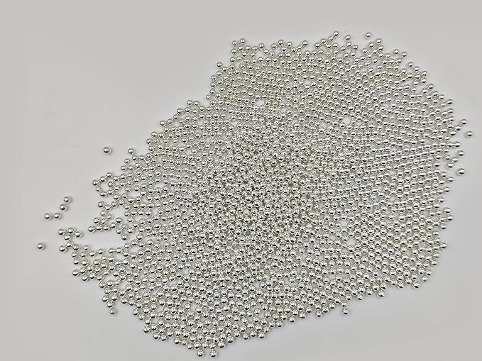 Silver Pearl Sugar Sprinkles 3.9 oz, 4mm Candy Pearls Ideal for Baking, Cake and Cupcake Toppers, Cookie Decoration, Ice Cream Topping, Wedding Shower Valentines Halloween Christmas