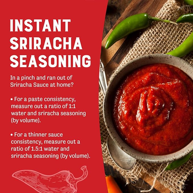 Judee's Sriracha Seasoning 4 oz - Powdered Vietnamese Chili Seasoning - Non-GMO, Gluten Free and Nut-Free - Great for Soups, Stews, Chilis, Dips, and Spreads