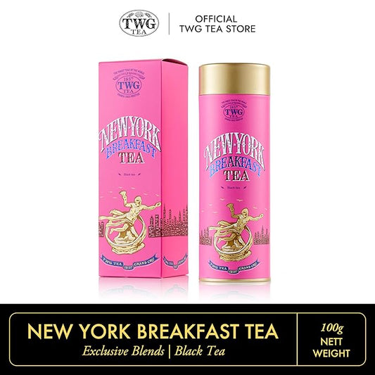 TWG Tea | New York Breakfast Tea | Black Tea | Cocoa Husk | Haute Couture Tin, 100g | Gift Set